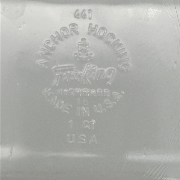 Vintage Anchor Hocking 441 Fire-King Meadow Green Milk Glass Baking Dish - 1 Qt - Picture 7 of 12